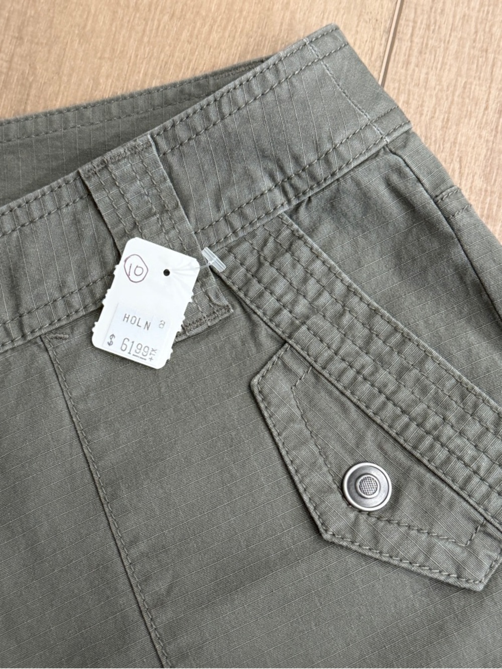 Tribal Women Olive Green Capris Pants Size 10 Cotton Zip Style 867430-253 NEW - Picture 4 of 12